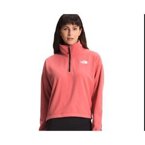 The North Face TKA Kataka 1/4 Zip Cropped Fleece Women's Sweater Faded Rose S